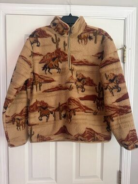 Old Navy Sherpa / Fleece Quarter-Zip Pullover